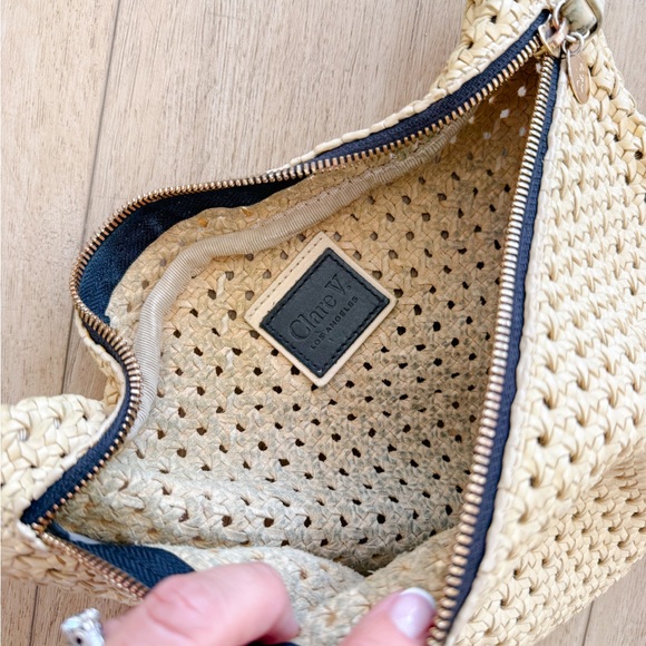 Clare V Cream Woven Crossbody Bag - Picture 5 of 6